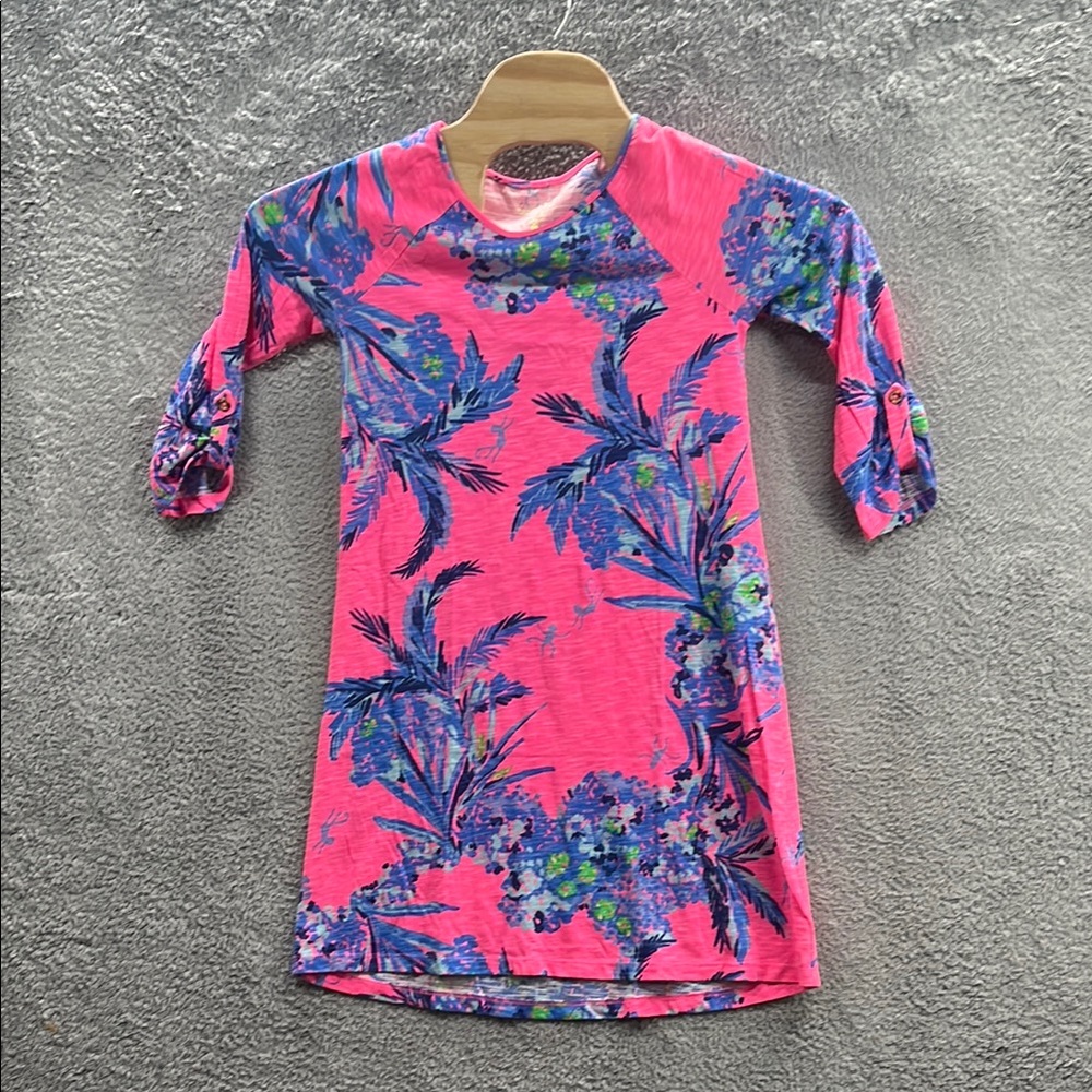 NWOT Lily Pulitzer Surfcrest Swing Dress Tiki Pink Out On A Limb - Size XS